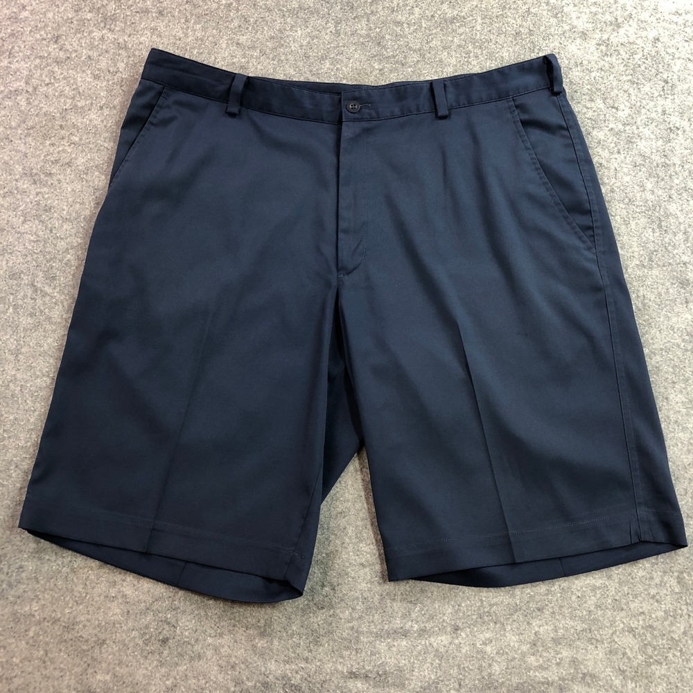 Nike Golf Mens Shorts 36 Navy Blue Dri-FIT Flat Front Performance Stretch